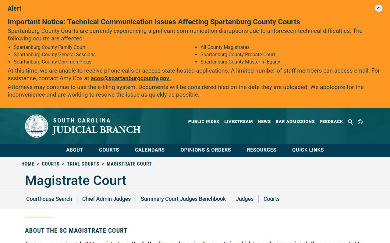 Lee County court dockets Magistrate Court overview source