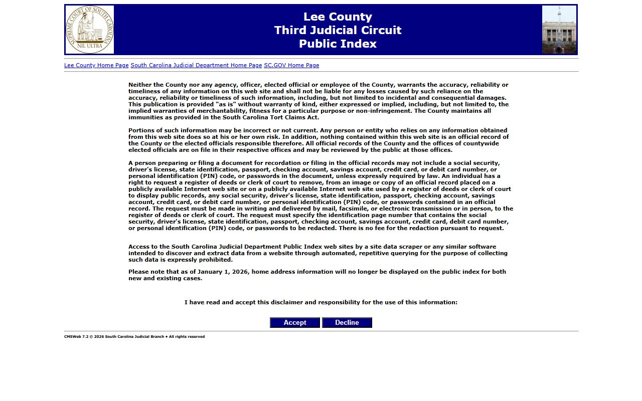Lee County court records Public Index search