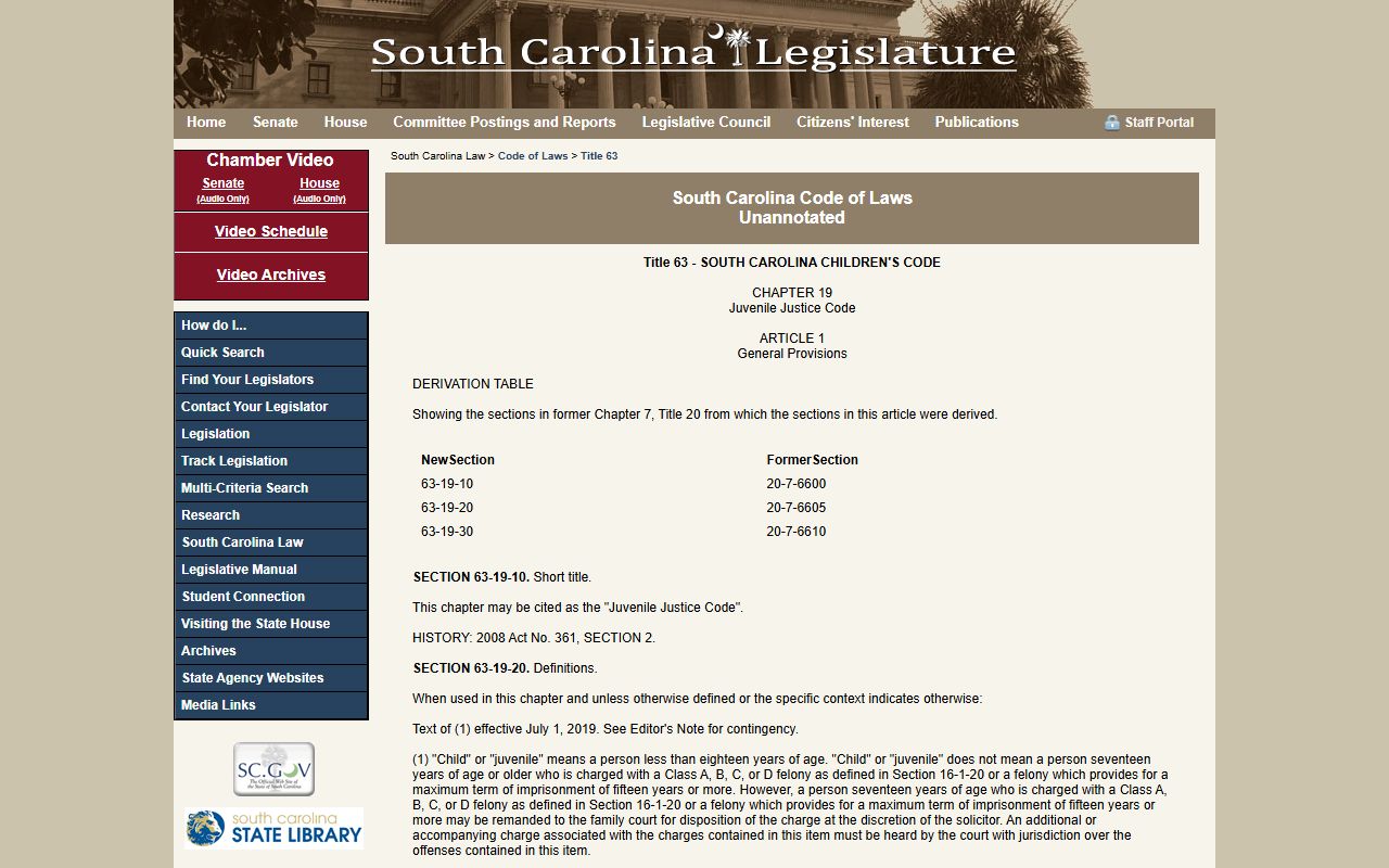 Lee County probate records South Carolina juvenile confidentiality statutes