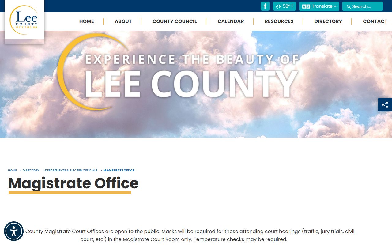 Lee County warrant records Magistrate Court warrant option